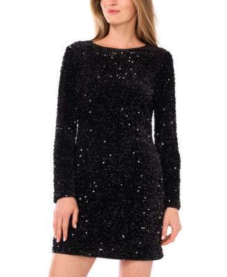 Women's Sequin Long-Sleeve Mini Dress