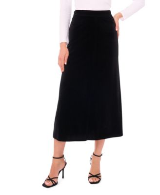 Vince Camuto - Women's Velvet A-Line Maxi Skirt