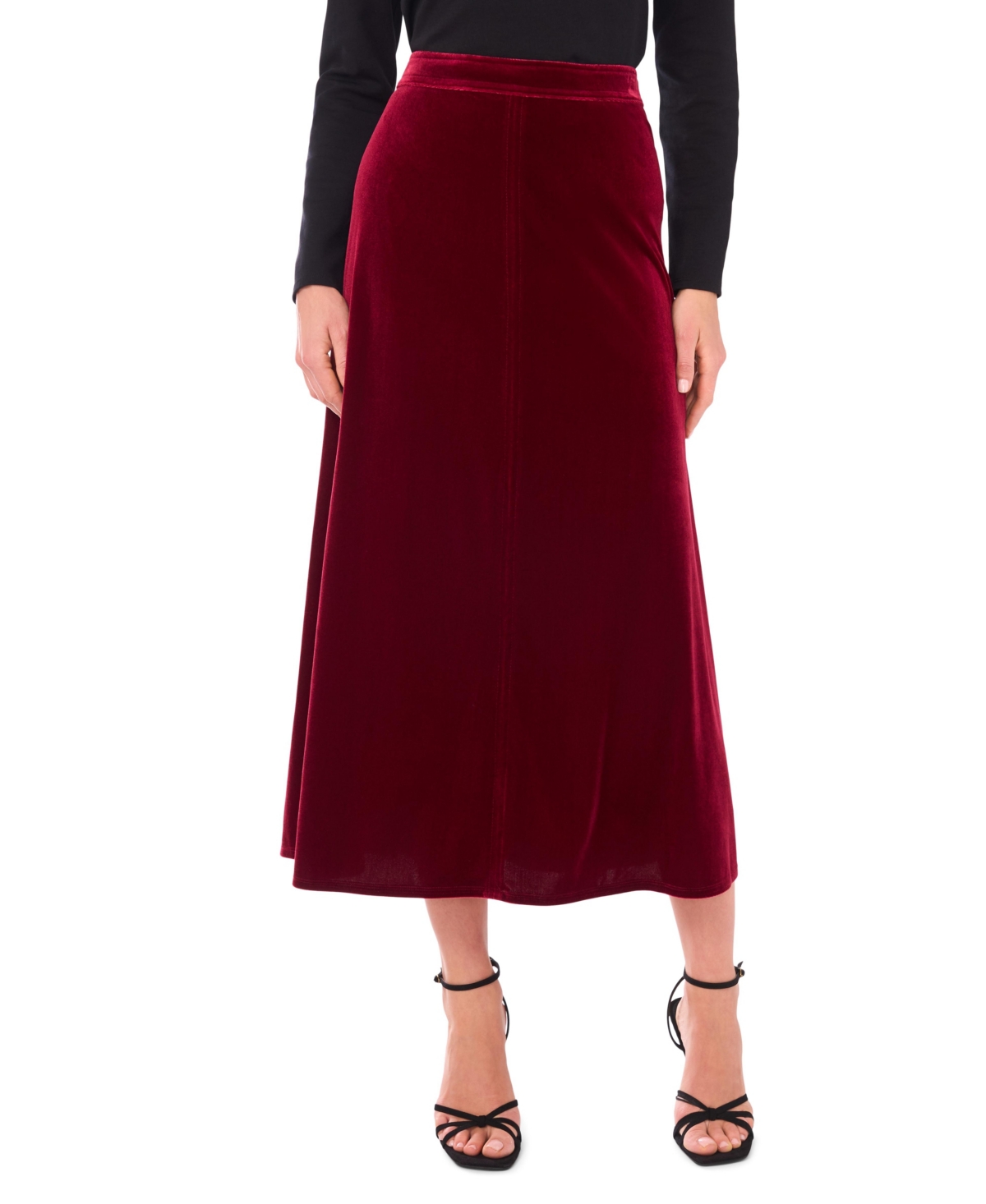 Vince Camuto Women's A-line Maxi Skirt In Burgundy