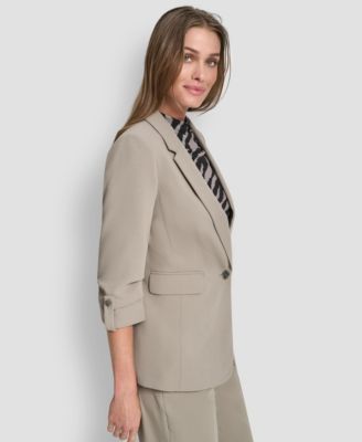 Women's Notch Collar One-Button Blazer
