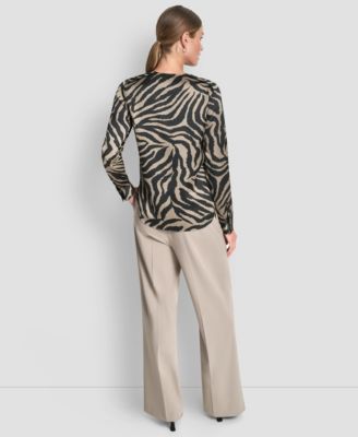 Women's V-Neck Piping Blouse