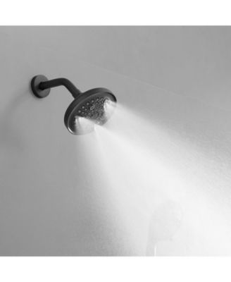 Single-Handle 1-Spray Round Rain Shower Faucet Set with Rain Shower Head & Hand Shower  (Valve Included)