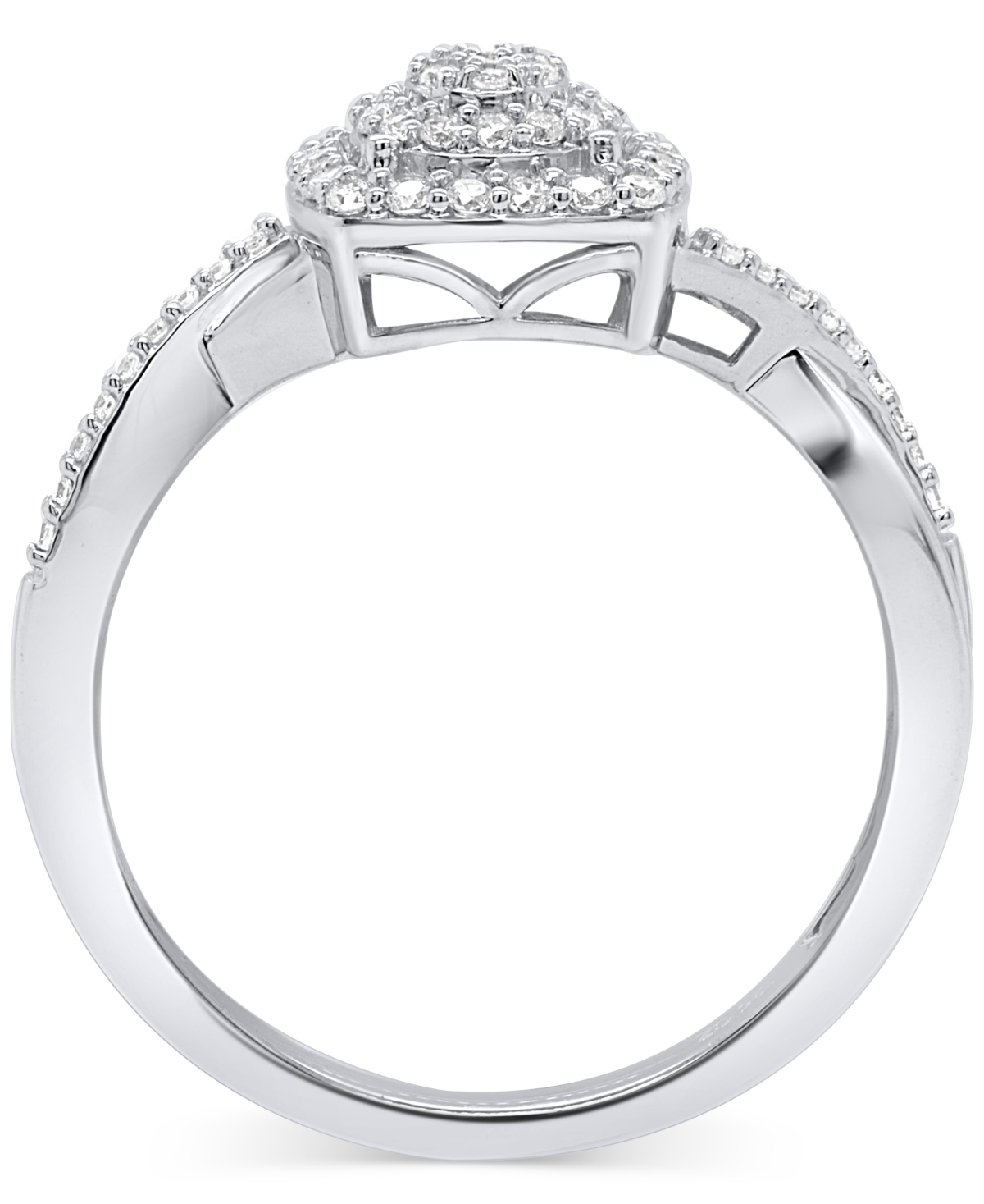 Promised Love White Diamond Ring (1/4 Ct. T.w.) In Sterling Silver In Silver