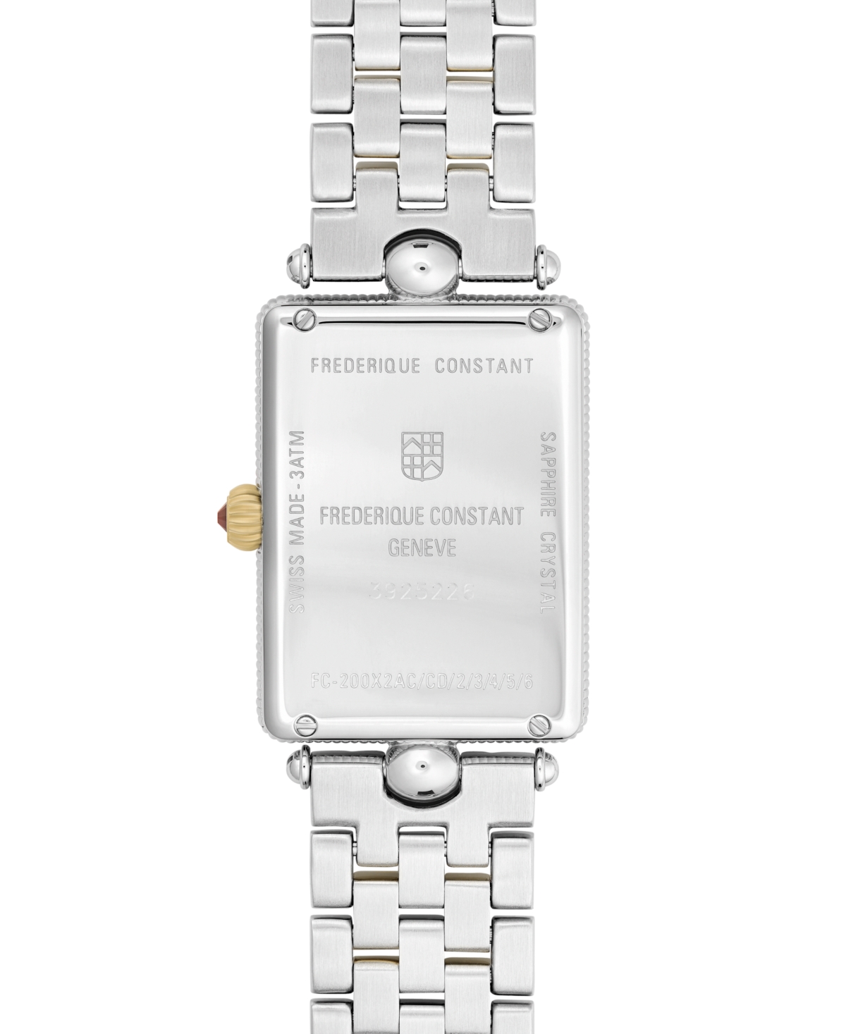 Frederique Constant Women's Art Deco Carree Two-Tone Stainless Steel Bracelet Watch, 28mm