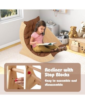 Kids Climbing Arch with Cushion Montessori Arch Climber/Rocker for Toddlers