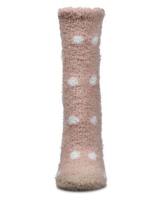 Women's Polka Dot Marshmallow Cozy Crew Socks