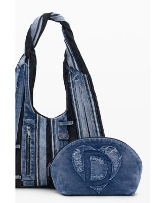 Women's Medium oval denim patch bag