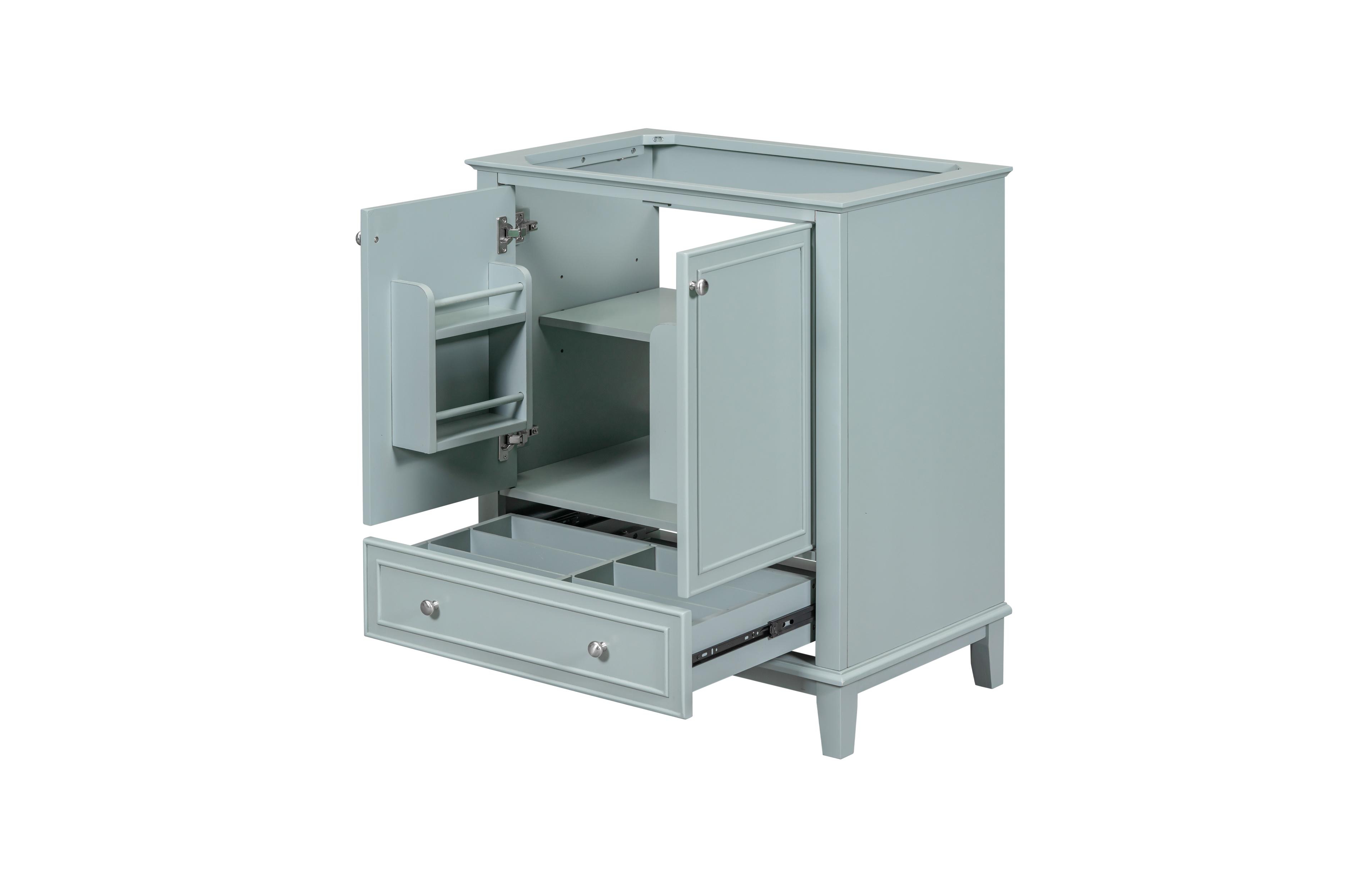 Casainc 30" Bathroom Vanity, Cabinet Base Only, Multi-Functional Cabinet with Doors and Drawer, Solid Frame and Mdf Board