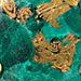 Gold Bronze Veined Green Malachite