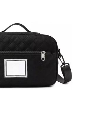 Three-dimensional Diamond Patterned Small Square Tote, Casual Commuting Shoulder Bag with Dry Wet Separation & Double-sided Pockets