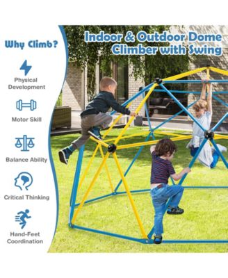 10 Feet Dome Climber with Swing and 800 Lbs Load Capacity