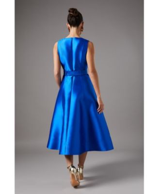 Women's Button Through Belted Prom Dress