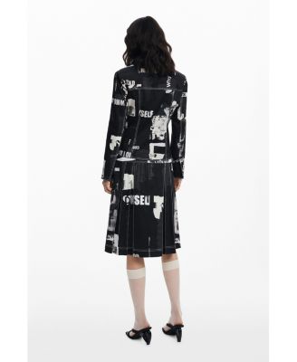 Women's Newspaper zipper blazer