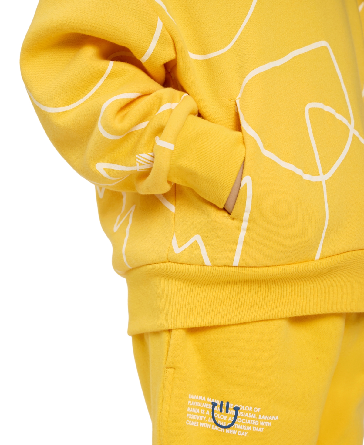 Color Lab Unisex 2t-6x Pull-on Printed Long Sleeve Hoodie In Yellow