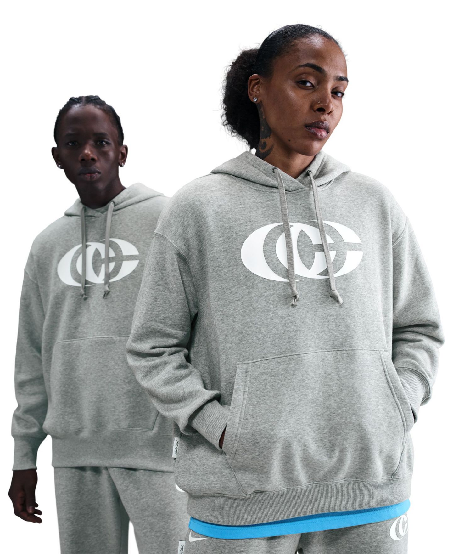 Женское худи Nike Caitlin Clark Basketball Phoenix Pull-On, цвет: Тёмный серый меланжевый — фото 4