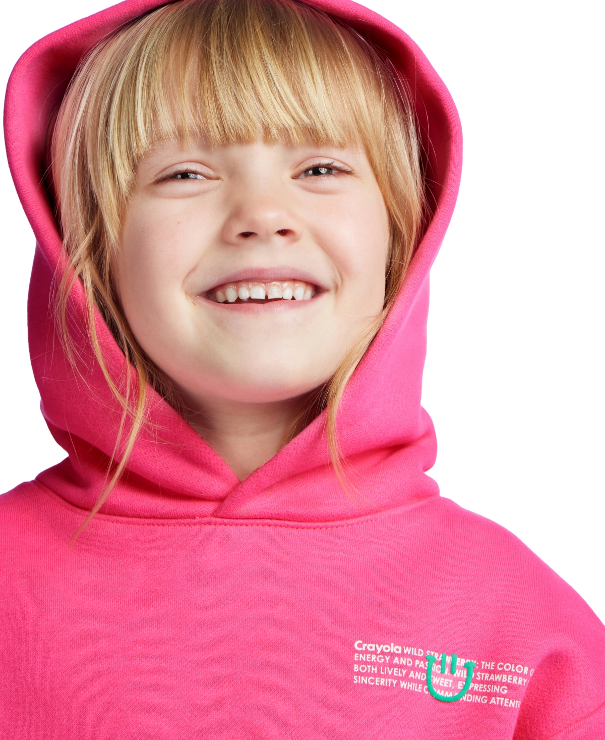 Color Lab Unisex 2t-6x Pull-on Printed Long Sleeve Hoodie In Pink
