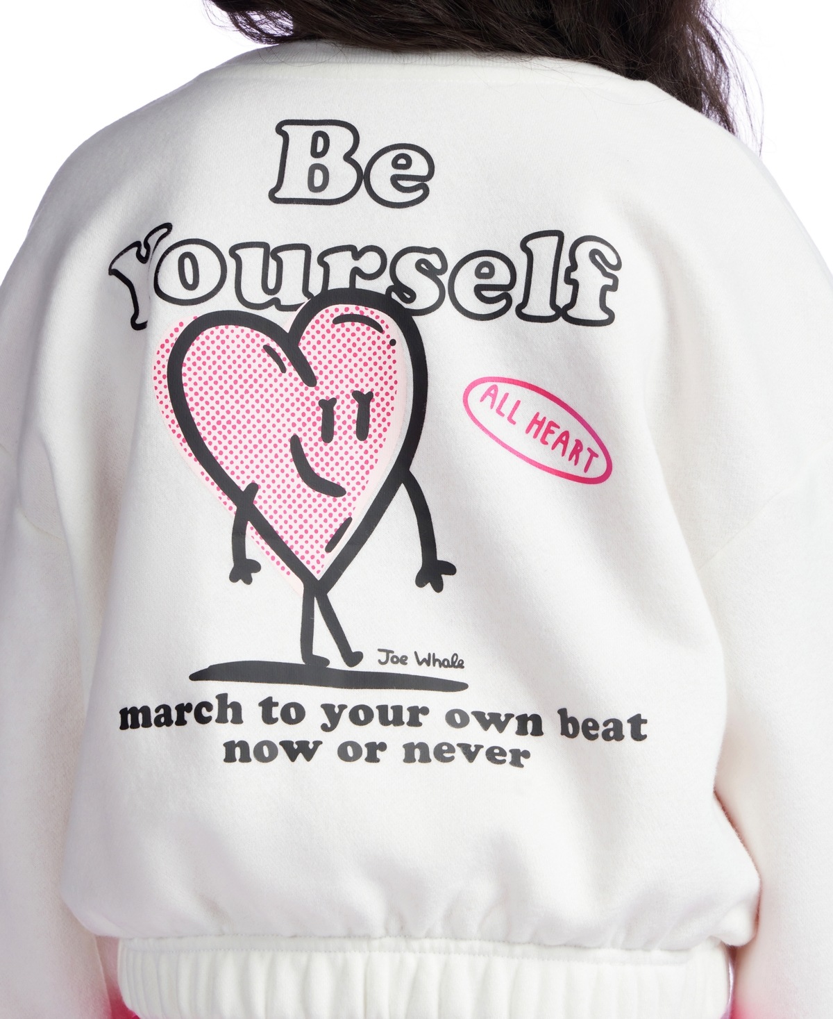 Color Lab Girls 2t-6x Crewneck Long Sleeve Sweatshirt In White