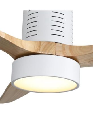 52-inch Modern White 3-Blade Flush Mount Fans Supports Remote Control 6-Speed Arbitrary Adjustment and Timing Function