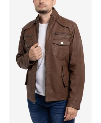 Men's Utility Jacket With Faux Shearling Lining