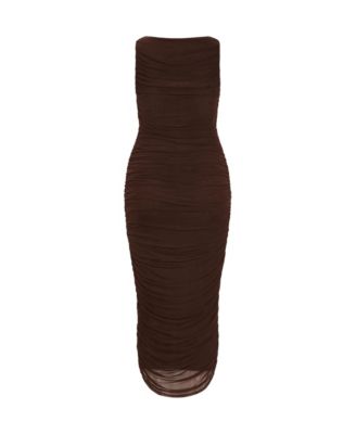 Plus Size Halo Ruched Midi Dress