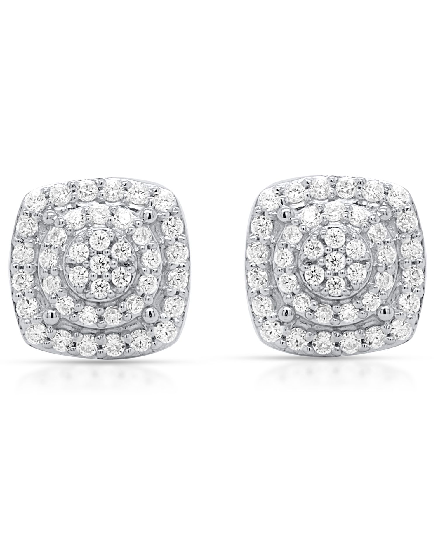 White Diamond Stud Earrings (1/4 ct. t.w.) in Sterling Silver