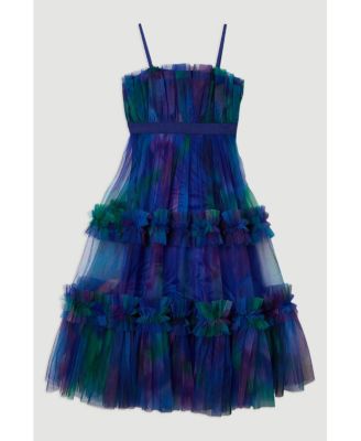 Women's Dark Floral Bandeau Midi Dress