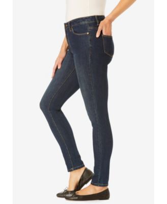 Plus Size Tall Slim-Leg Stretch Comfort Denim Five-Pocket Jeans