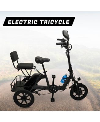 Electric Tricycle for Adults E-Trike with 3-Speed 350W Motor & 28-Mile Range | Compact Foldable Design