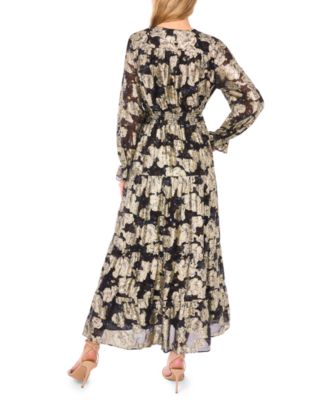 Women's Surplice Neck Maxi Dress