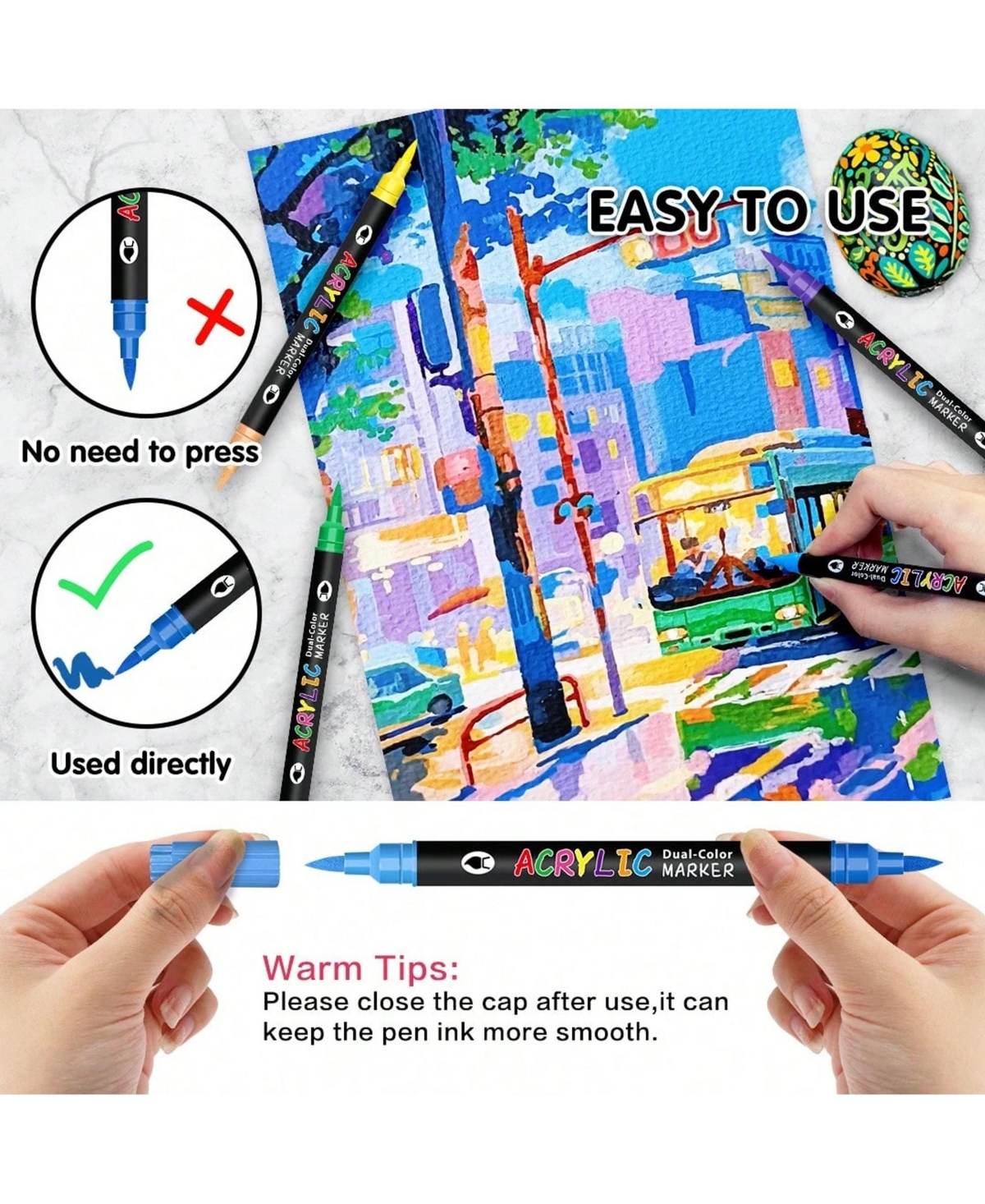 Htutwoo Colors Markers Double Headed School Back-To-School Season For Coloring Books For Students And Adults Halloween Christmas Gifts