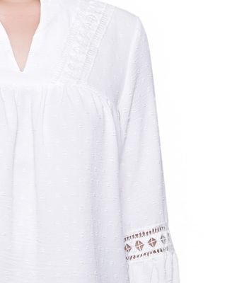 Women's Mandarin Collar Long Sleeve Top