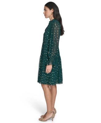 Women's Smocked Long Sleeve Dress