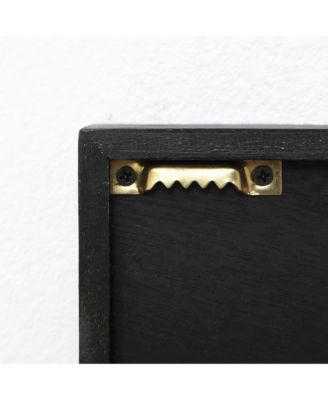 3-Piece Modern Black & Gold Abstract Metal Wall Art Set, Contemporary Home Decor