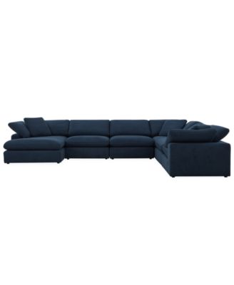 Fog 6-Pc. Fabric Chaise Sectional Sofa Set