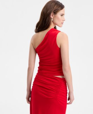 Women's Asymmetrical Ruched Top, Macy's Exclusive