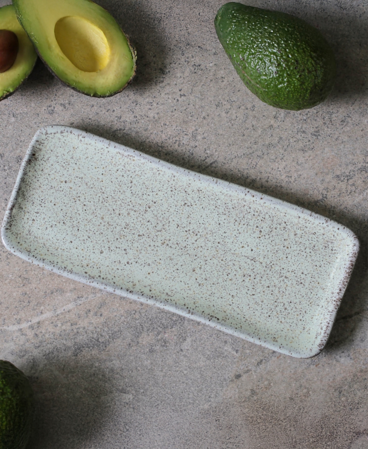 Porto Brasil 8.6" Stoneware Rectangular Platters, Set Of 4 In Gray