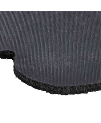 Bow Scalloped Edge Coir Outdoor Doormat, 18" x 30"