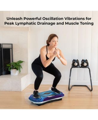 Whole Body Vibration Plate Exercise Machine with Loop Bands - Fitness Platform for Home Workouts & Training