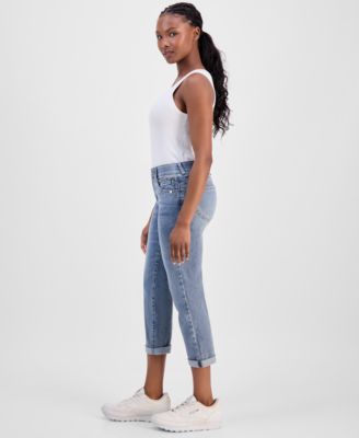 Petite "Ab" Solution Cuffed Skimmer Jeans
