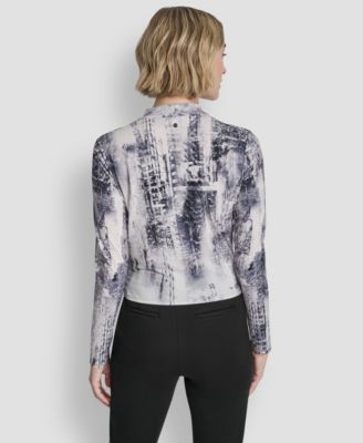 Petite Long Sleeve Wrap Top