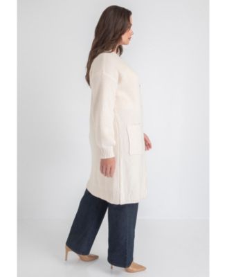 Women's June + Vie Midi-Length Button-Down Cardigan