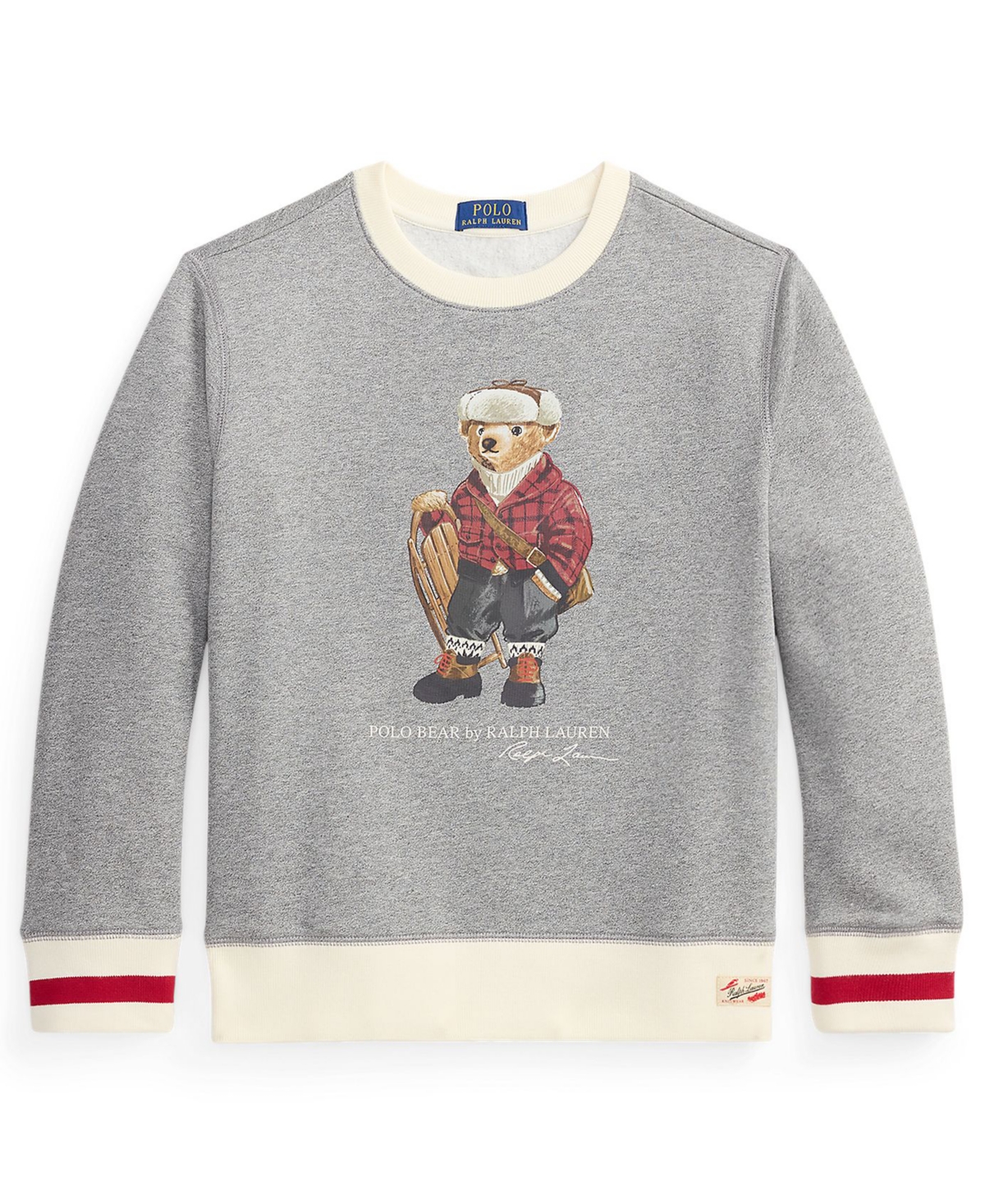 Polo Ralph Lauren Polo Bear Sweatshirt In Grey/ivory In Gray