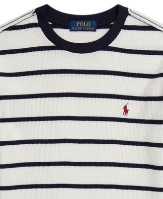 Boys 8-20 Striped Waffle Cotton Long-Sleeve T-Shirt