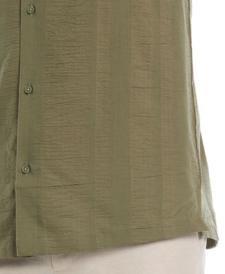 Men's Seersucker Stripe Short Sleeves Shirt