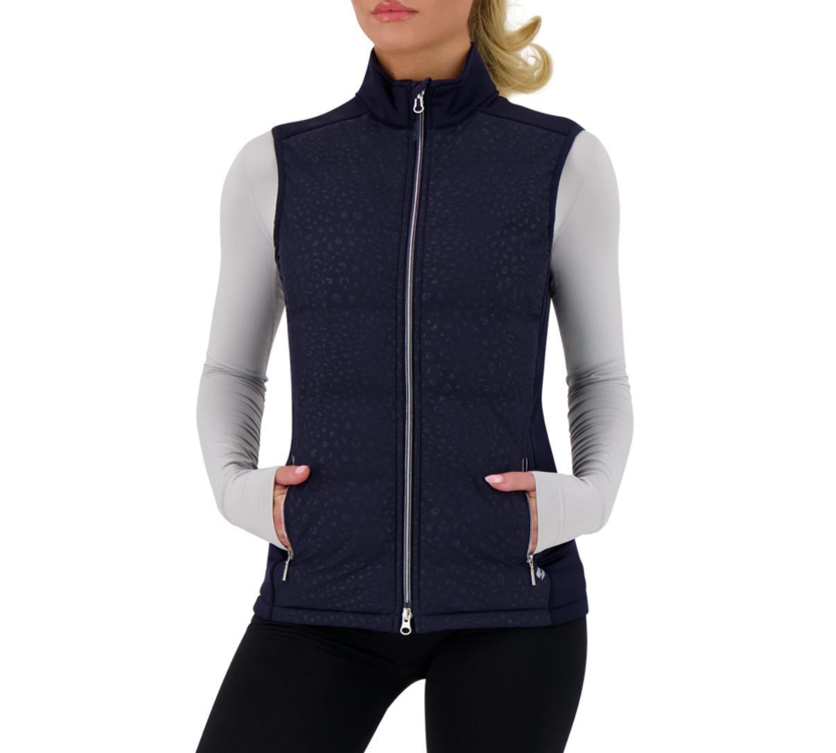Heat Holders Women's Halston Hybrid Sleeveless Vest In Blue
