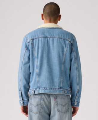 Men's Regular Fit Sherpa Denim Trucker Jacket