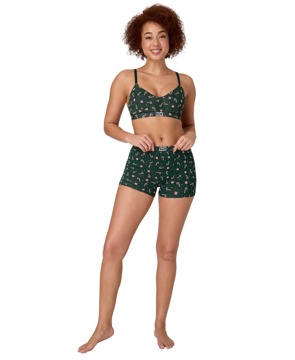 Hanes Women's 4-piece Boxer Brief Underwear Assorted Bonus Pack In Green