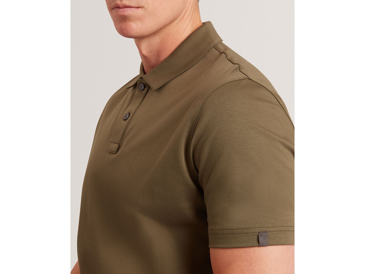 Мужское поло Ted Baker Regular Fit Soft Touch Polo Shirt, цвет: Хаки — фото 2