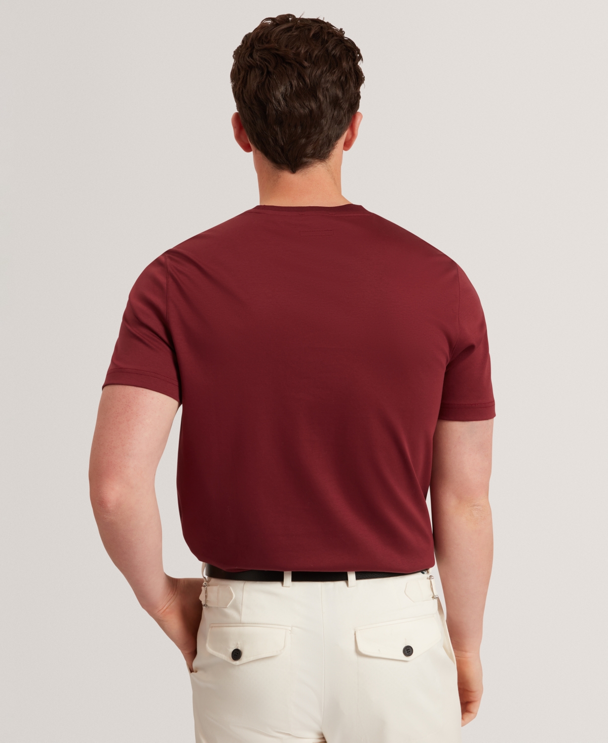 Ted Baker Men's Konrrad Short Sleeve Soft Touch T-shirt In Burgundy