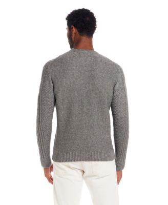 Men's Alpaca Blend Mixy Cable Knit Crew Neck Sweater